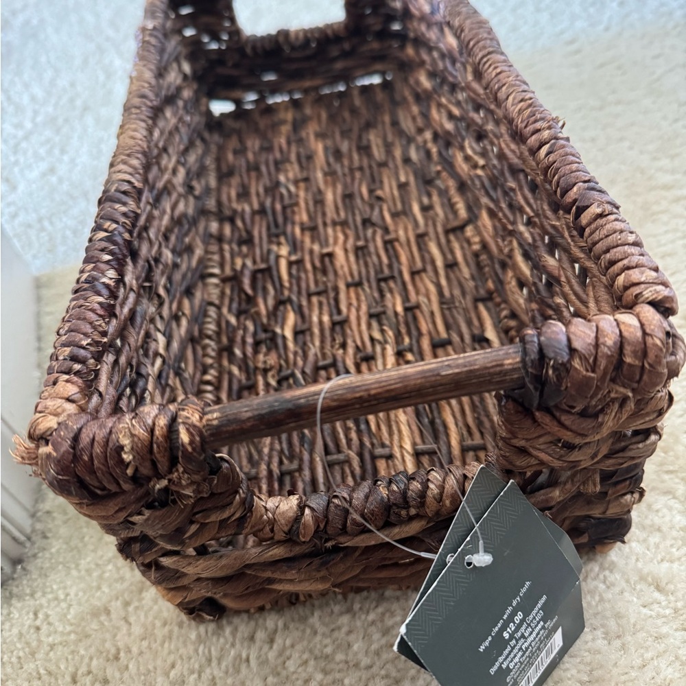 Threshold Rustic Brown Woven Basket